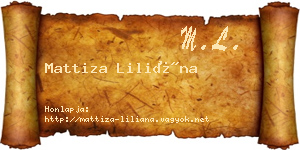 Mattiza Liliána névjegykártya